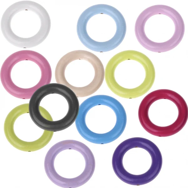 50mm Pierścienie drewniane - SALE — Kiki-Ena Materiały artystyczne Naturalne drewno