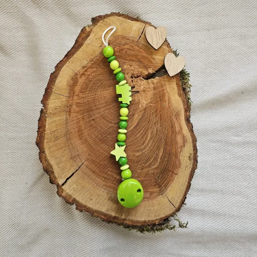 Zestaw DIY smoczanka zielona III — Kiki-Ena Materiały do rękodzieła z naturalnego drewna