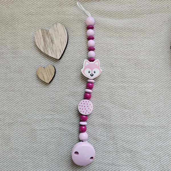 Zestaw DIY smoczanka różowa IV — Kiki-Ena Materiały do rękodzieła z naturalnego drewna