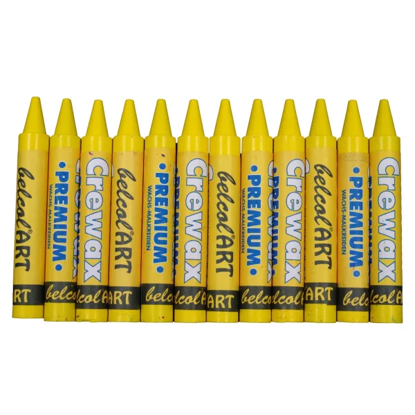 belcolART Crewax Premium 12 kredek woskowych żółty — Eduplay edukacyjna zabawka do przedszkola