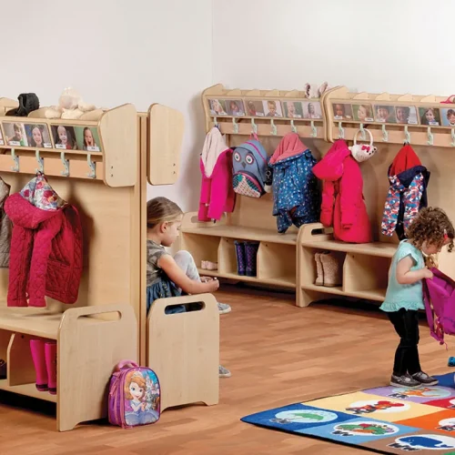 Zestawy szatni - 4 x stojące systemy regałów (4 x PT465) — Millhouse Lernspielzeug Schule
