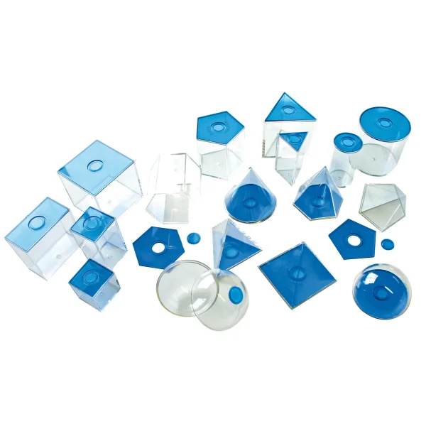 Bryły geometryczne transparent niebieskie małe — Eduplay zabawka edukacyjna dla przedszkola
