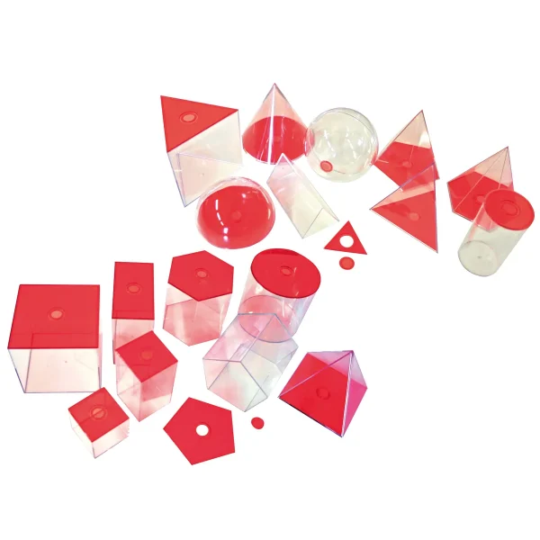 Bryły geometryczne transparent czerwone duże — Eduplay zabawka edukacyjna dla przedszkola