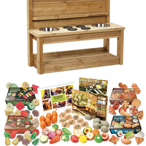 Duża kuchnia błotna plus Matschküchen-Set PT1143 — Millhouse Zabawki edukacyjne Szkoła