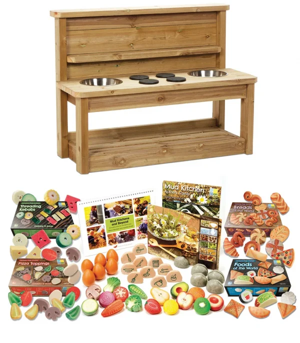 Duża kuchnia błotna plus Matschküchen-Set PT1143 — Millhouse Zabawki edukacyjne Szkoła