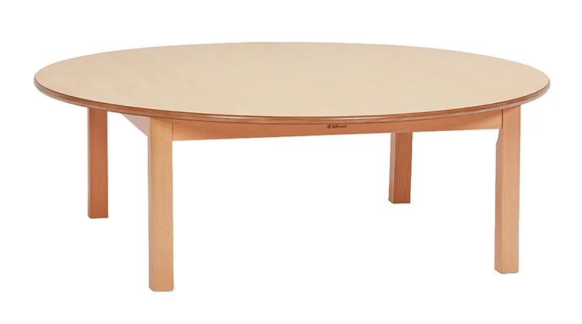 Duży okrągły stół (D1200 x H320 mm) — Millhouse Lernspielzeug Schule