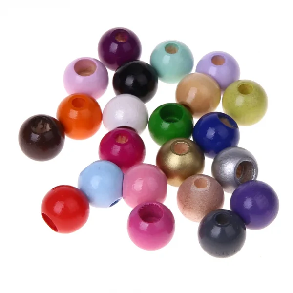 Opakowanie maxi • Koraliki bezpieczne 10mm • 500 szt. — Kiki-Ena Materiały artystyczne Naturalne drewno