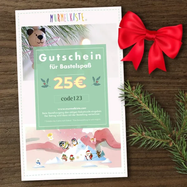 Bon podarunkowy 25€ — Kiki-Ena Naturalne materiały do tworzenia