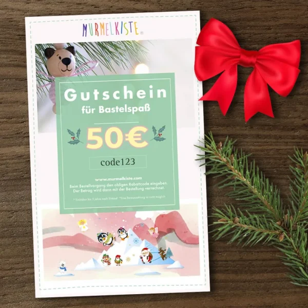 Bon Podarunkowy 50€ — Kiki-Ena Materiały do Rękodzieła Naturalne Drewno