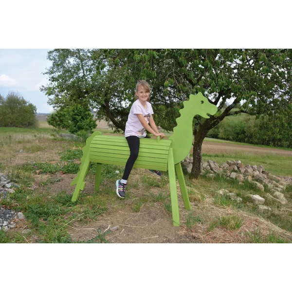 Smok drewniany 90 cm lakierowany — Eduplay pedagogiczne zabawki przedszkolne