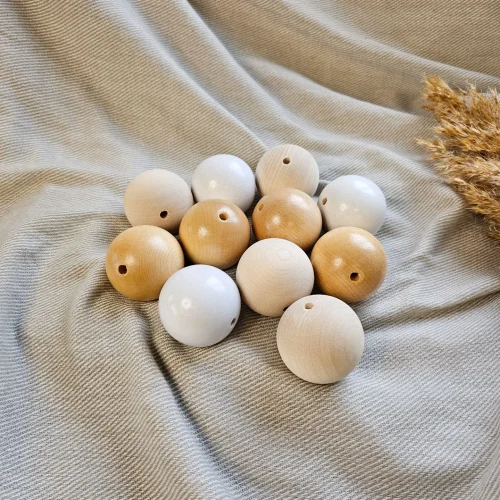 Perła drewniana 50 mm — Kiki-Ena Materiały do rękodzieła Naturalne drewno