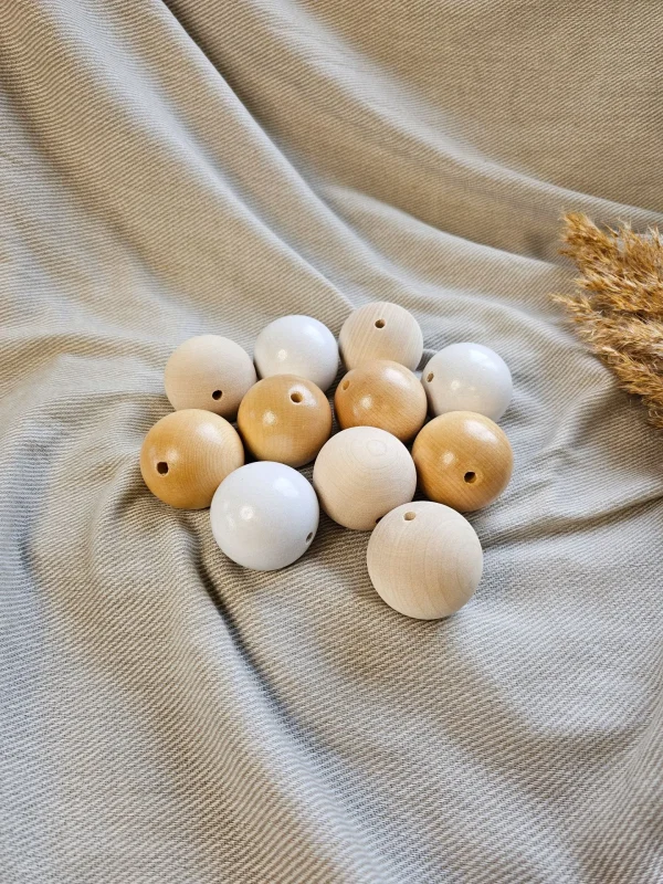 Perła drewniana 50 mm — Kiki-Ena Materiały do rękodzieła Naturalne drewno