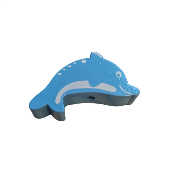 Drewniana kulka "Delfin" błękitne niebo — Kiki-Ena materiały do craftu naturalne drewno