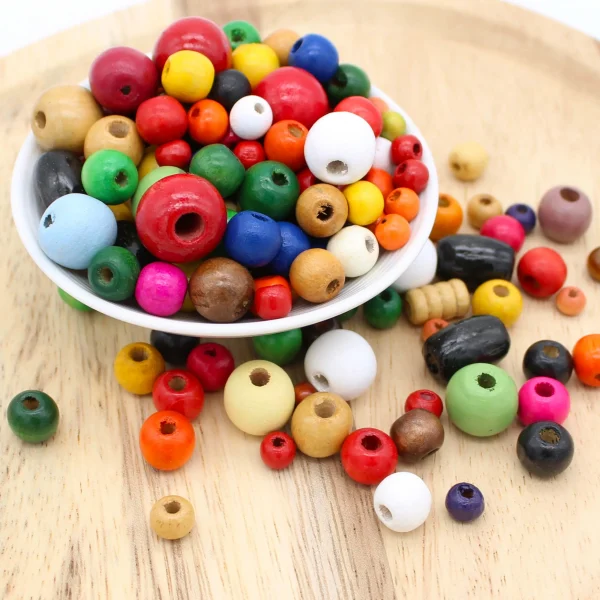 Mieszanka koralikowa drewniana 40g - Towary drugiego wyboru - SALE — Kiki-Ena Materiały do robótek Drewno naturalne