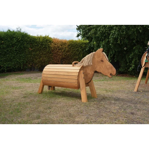 Konik drewniany 50 cm lakierowany — Eduplay zabawka edukacyjna przedszkole