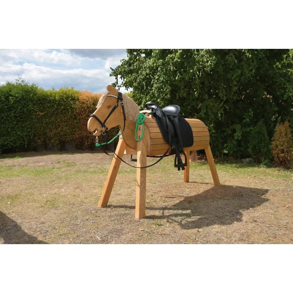 Konik drewniany 80 cm lakierowany — Eduplay zabawka edukacyjna przedszkole