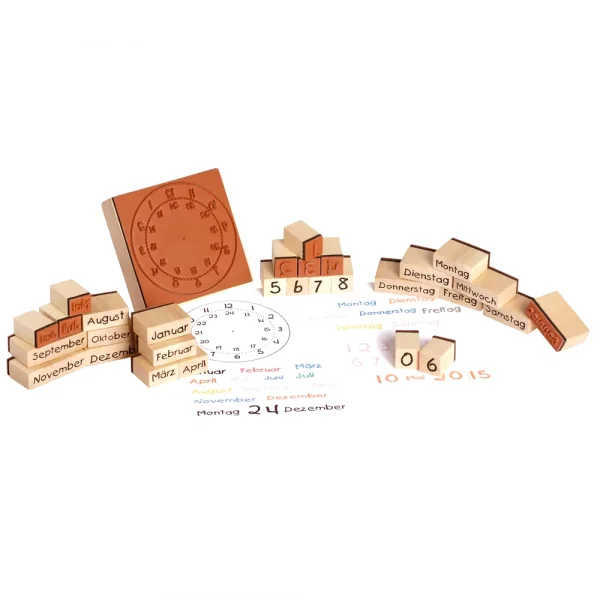 Stempel drewniany - kalendarz — Eduplay zabawki edukacyjne przedszkole