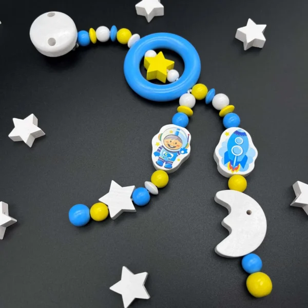 Zawieszka do wózka Kosmos Zestaw do rzemiosła — Kiki-Ena Materiały do rzemiosła Drewno naturalne