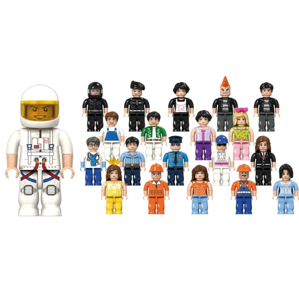 Zestaw klocków zatrzaskowych minifigurki 20 sztuk — Eduplay edukacyjna zabawka przedszkolna