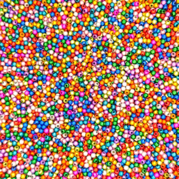 Magic Beads • 4mm • 150 szt. • Perły Refleksyjne, Iluzja 3D, Perły Akrylowe — Kiki-Ena Materiały do Rękodzieła z Naturalnego Drewna