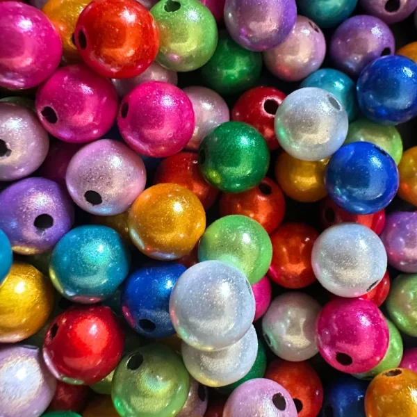 Magiczne Perły • 8mm • 50 sztuk • reflektujące perły✓ Iluzja 3D✓ Perły akrylowe✓ — Kiki-Ena Materiały do rękodzieła Drewno naturalne