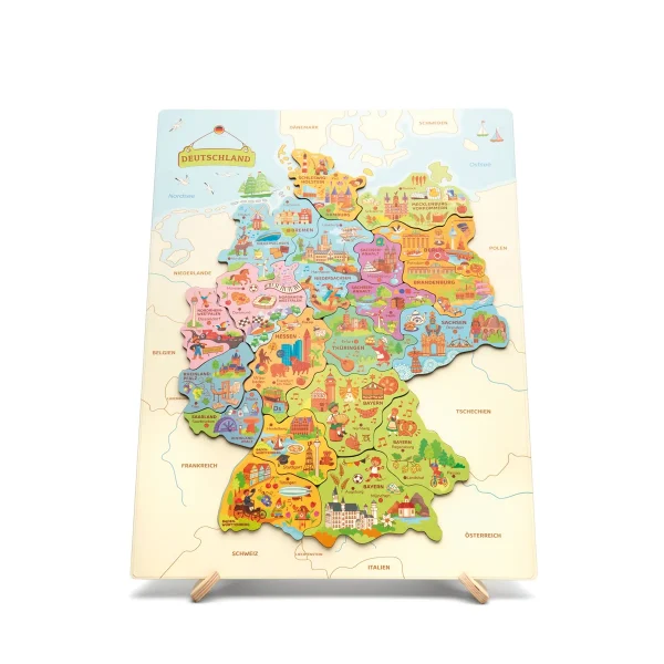 Puzzle magnetyczne Mapa Niemiec — Eduplay zabawka edukacyjna dla przedszkola