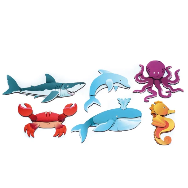 Magnetyczne puzzle Zwierzęta morskie zestaw 6 szt. — Eduplay zabawki edukacyjne Przedszkole