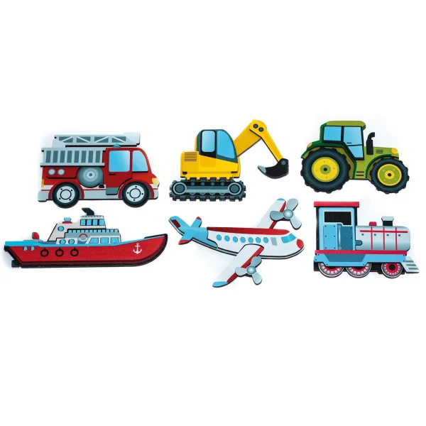 Magnetyczne puzzle Transport zestaw 6 szt. — Eduplay zabawki edukacyjne Przedszkole