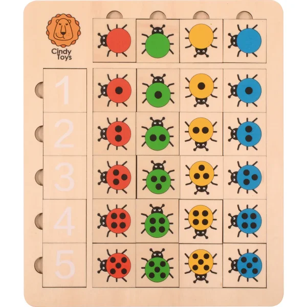 Puzzle liczbowe Biedronka — Eduplay zabawka edukacyjna dla przedszkola