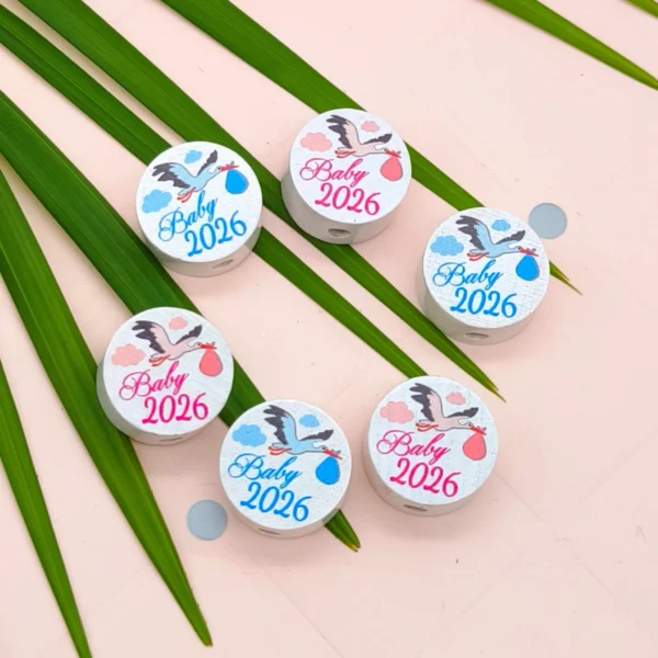 Mini koralik wzorowany Baby 2026 - 16mm — Kiki-Ena Materiały artystyczne Naturalne drewno