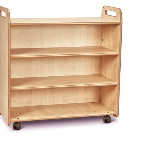 Mobilny regał z lustrzaną ścianą tylną (pusty) — Millhouse Zabawki Edukacyjne Szkoła