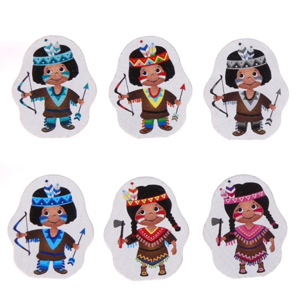 Perłka indianin • indianka — Kiki-Ena Materiały do rękodzieła z naturalnego drewna
