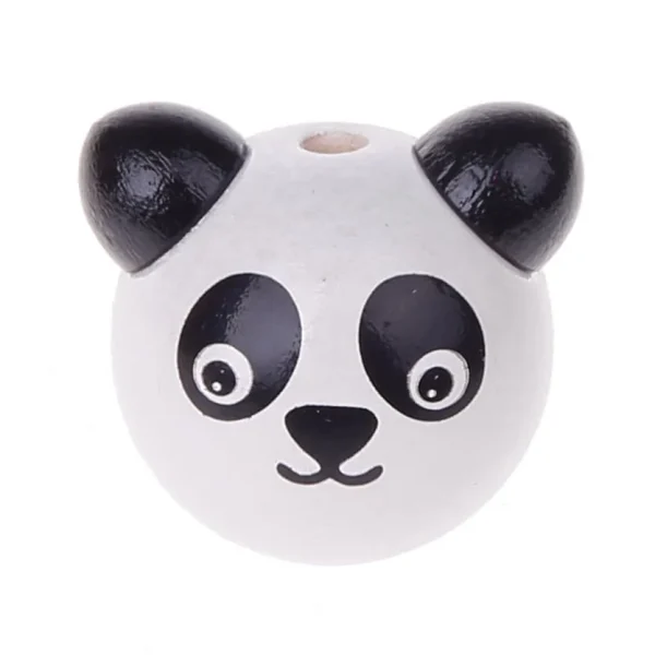 Koralik wzorowy Panda 3D — Kiki-Ena Materiały rzemieślnicze Drewno naturalne