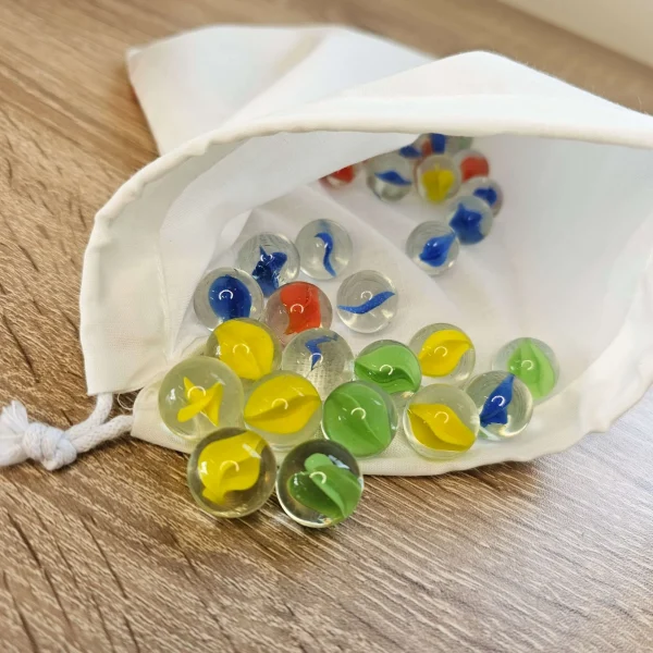 Kulki-Mix, zestaw 50 szt. z materiałową torebką — Millhouse zabawka edukacyjna szkoła
