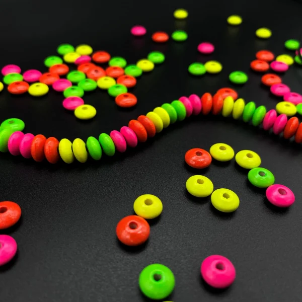 Soczewki neon 10mm • 50 sztuk — Kiki-Ena Materiały rzemieślnicze Drewno naturalne