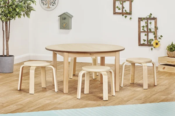 Drewniany stołek do stos. H310mm (Pakiet 4 szt.) — Millhouse Zabawki edukacyjne Szkoła