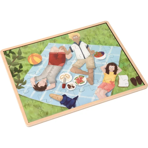 Puzzle piknik rodzina on i on — Eduplay pedagogiczne zabawki do przedszkola