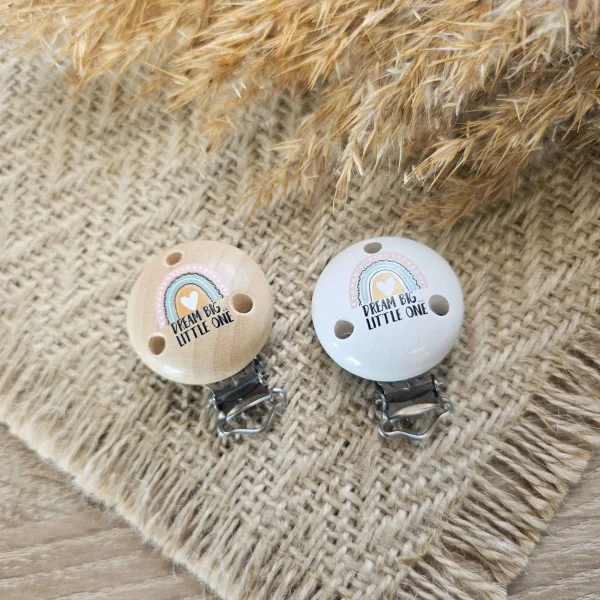 Klips na smoczek "dream big little one" — Kiki-Ena materiały do majsterkowania naturalne drewno