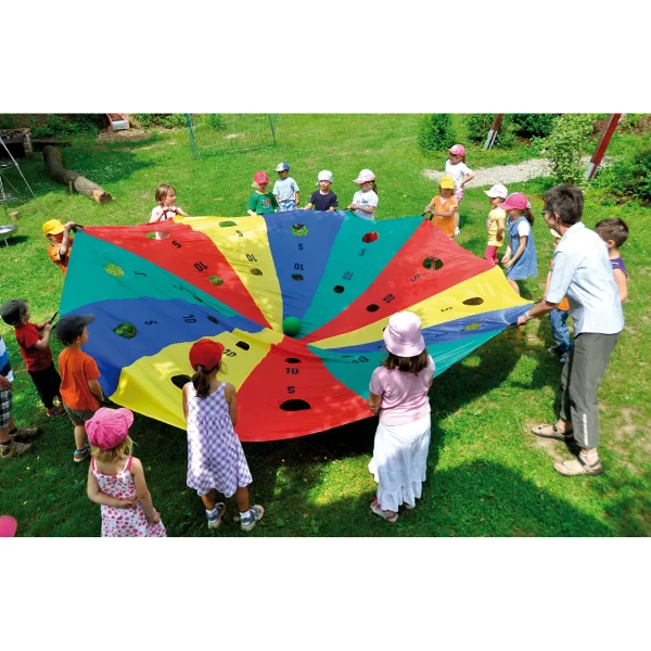 Chusta do wspólnych zabaw z otworami celowniczymi 300 cm — Eduplay zabawka pedagogiczna przedszkole