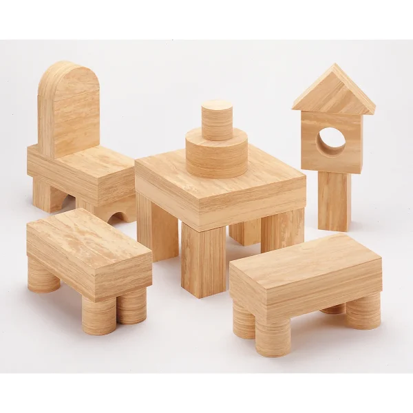 Soft Wood Klocki 152 szt. — Kiki-Ena Materiały naturalne z drewna