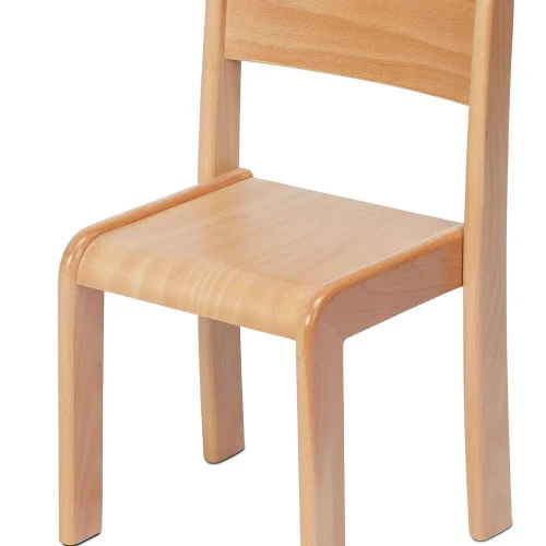 Bukowe krzesła do stos. - Pakiet 4 szt. (Wysokość siedziska 210 mm) — Millhouse Zabawki edukacyjne Szkoła