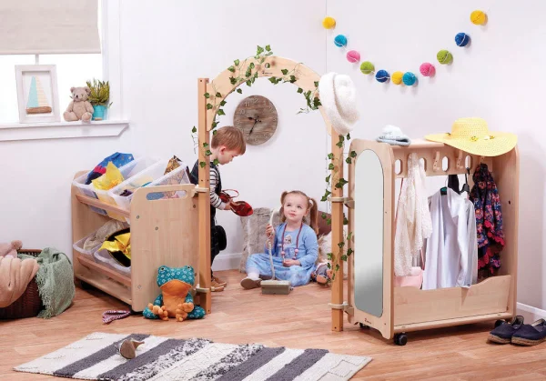 Toddler Dressing Up Mini strefa z przezroczystymi pudełkami — Millhouse zabawki edukacyjne szkoła