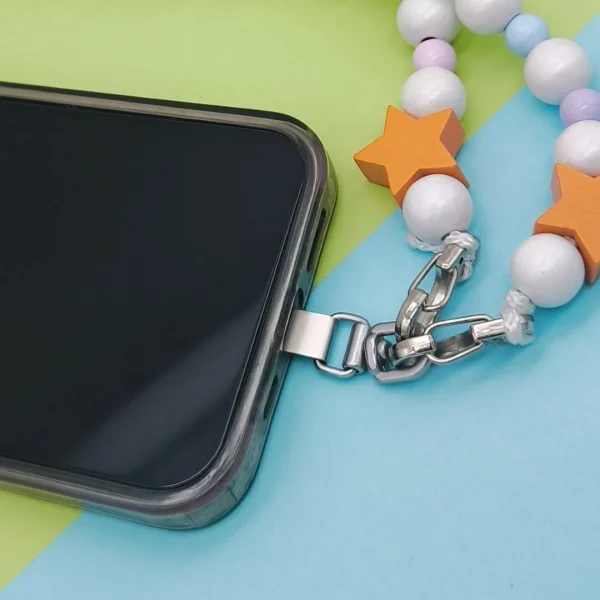 Uniwersalny Uchwyt do Łańcuszków na Telefon 360° Obrotowy — Kiki-Ena Materiały do Rękodzieła z Naturalnego Drewna