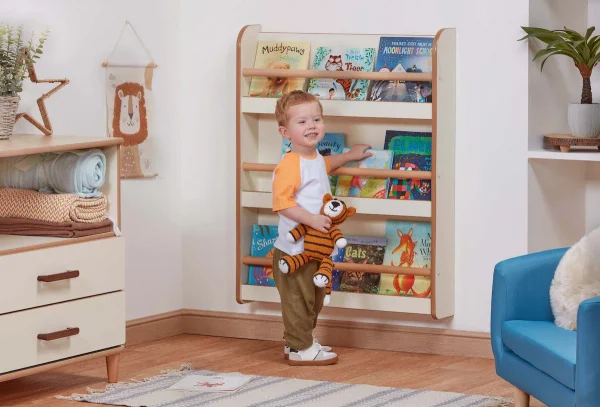 Ścienna półka do książek dla przedszkoli & przedszkolnego — Millhouse Zabawki edukacyjne Szkoła